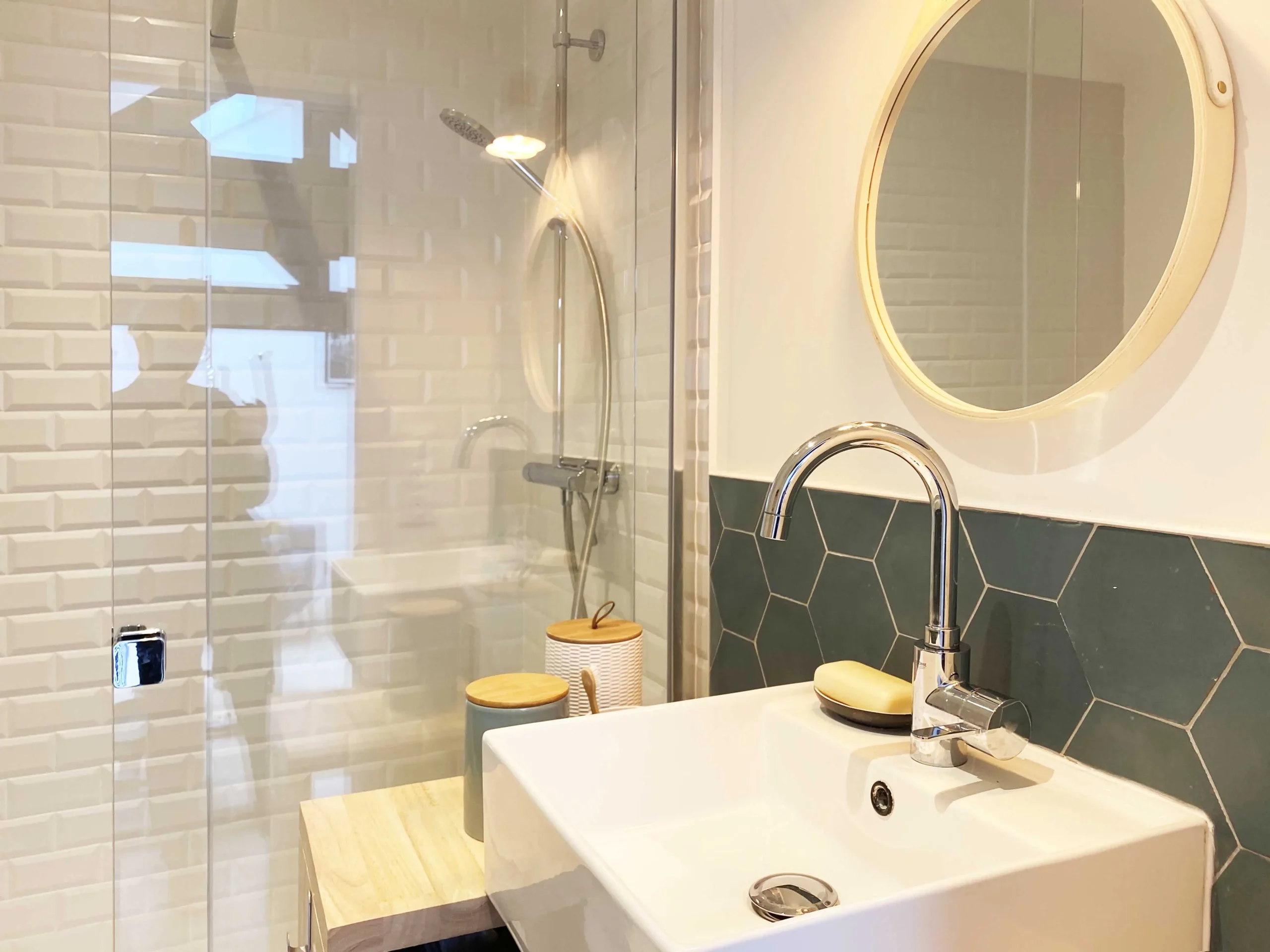 meuble vasque compact sur mesure vasque à poser et faience metro