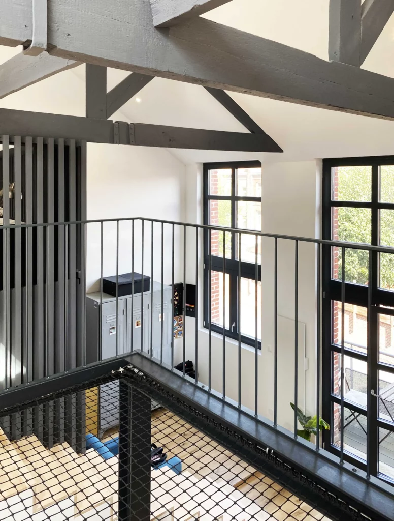 filet sur séjour, pour un espace enfant ludique et esprit loft